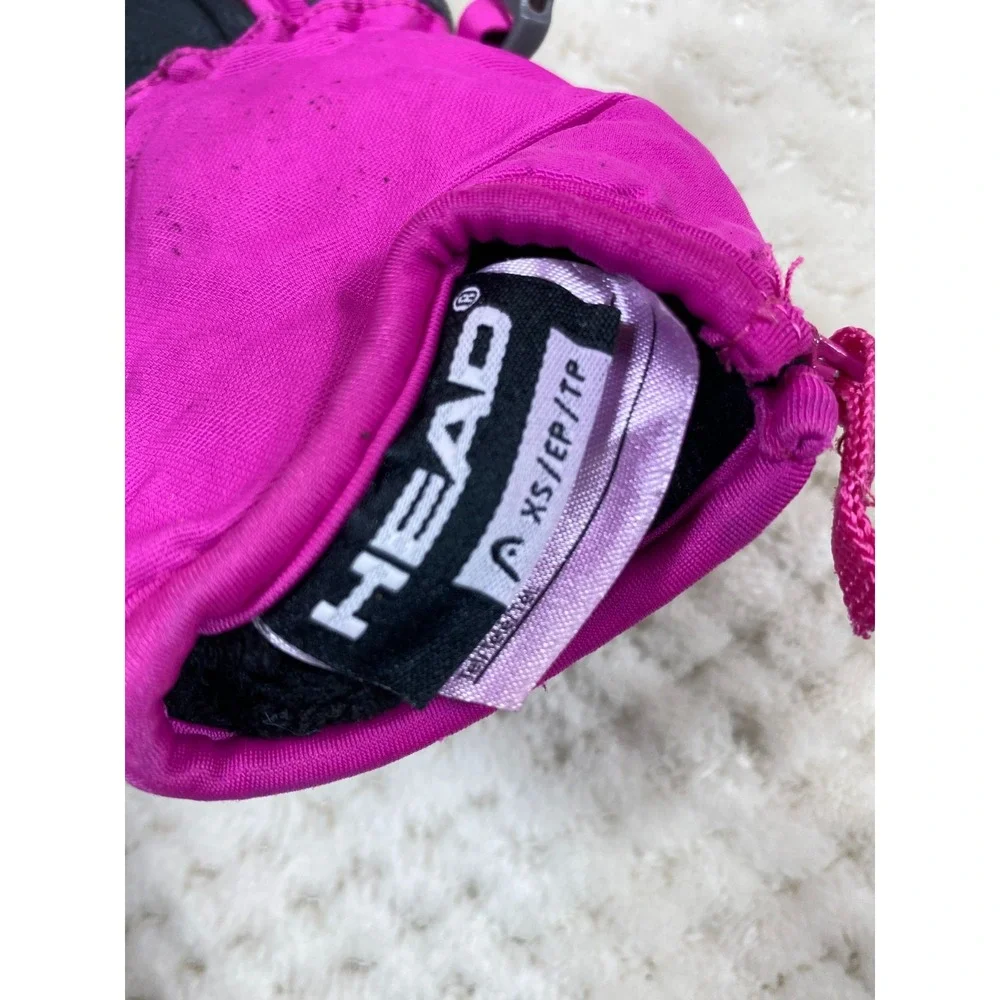 HEAD Girls Jr Ski Mittens Insulated Purple Pink XS Childs Age 2-4 Outlast